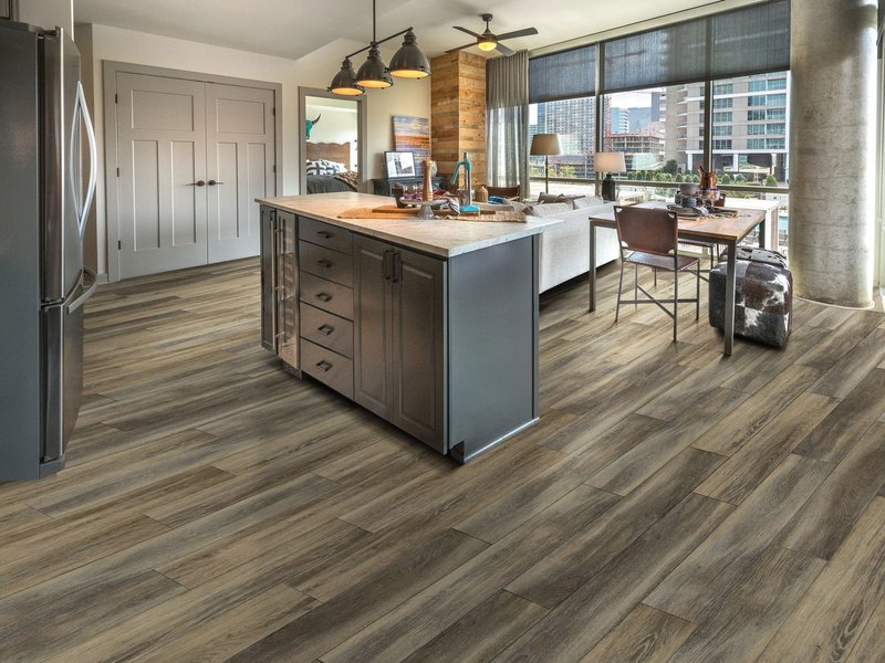 open concept kitchen with hard flooring - Rickway Carpet in North Mankato, MN