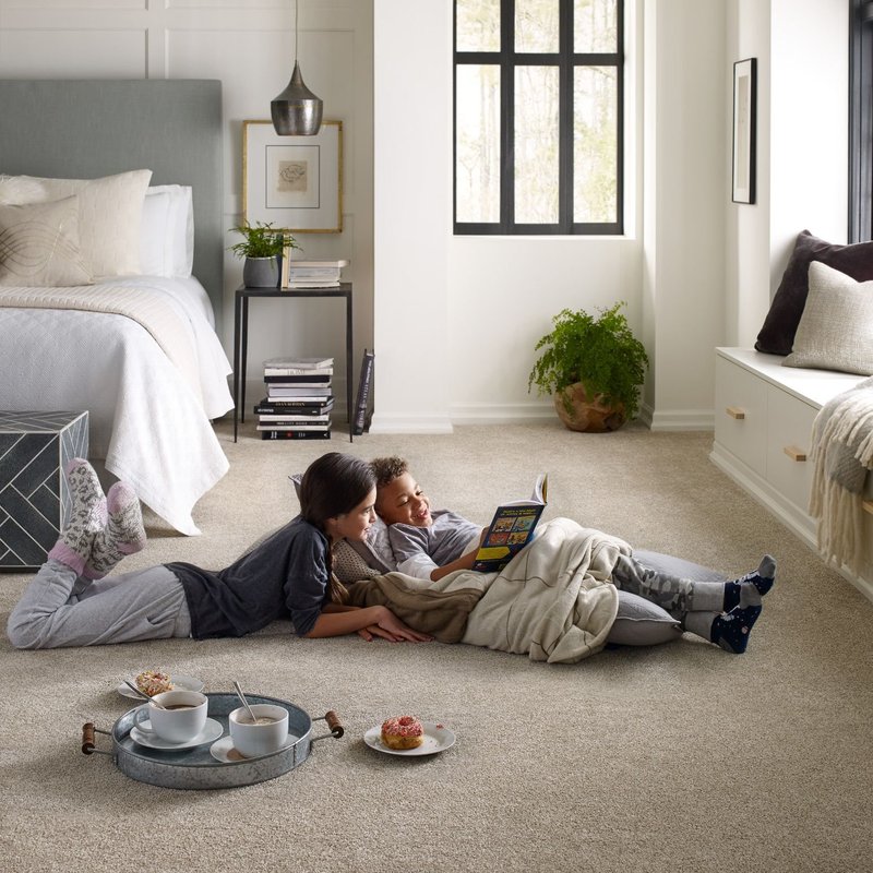 children reading on floor - Rickway Carpet in MN